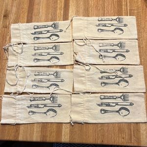 Set of 8 cutlery bags
